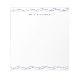Bloc De Notas Elegant wavy border soft pastel tones