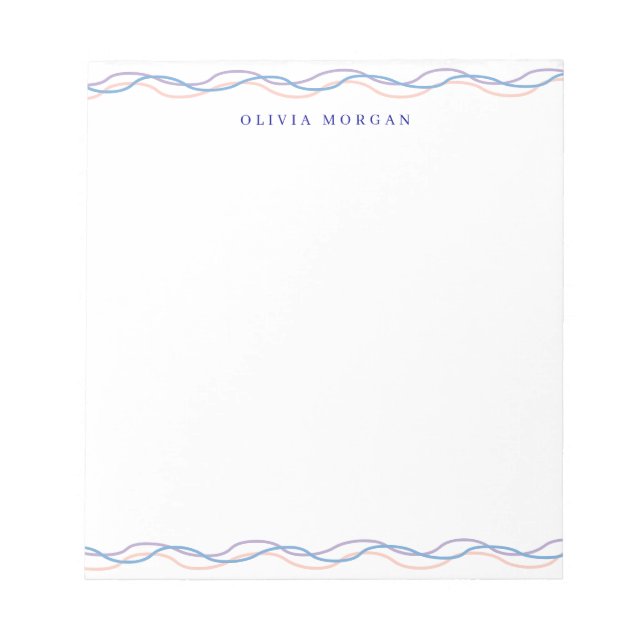 Bloc De Notas Elegant wavy border soft pastel tones (Frente)