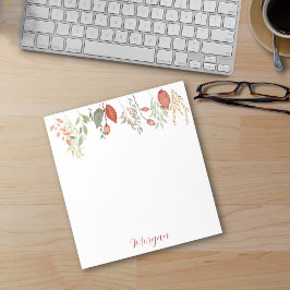 Bloc De Notas Elegante acuarela Rústica floral