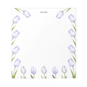 Bloc De Notas Elegante acuarela Tulipán morado florece