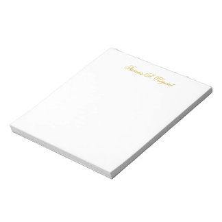 Bloc De Notas Elegante almohadilla de notas personalizadas Gold