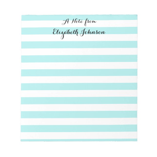 Bloc De Notas Elegante alumno de guardería de moda nombre (Frente)