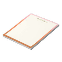 Elegante borde moderno rosa naranja Personalizado