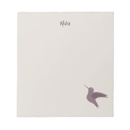 bloc de notas elegante colibrí rojo rústico