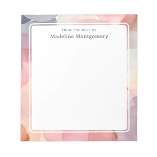 Bloc De Notas Elegante color gris rosa Retro 60
