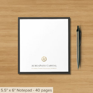 Bloc de notas elegante con el logotipo de la brúju