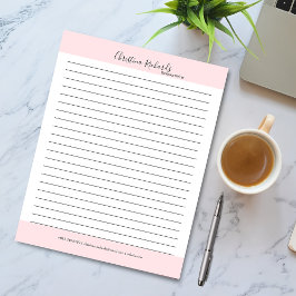 Bloc De Notas Elegante con lino Minimalista rosa