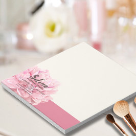 Bloc De Notas Elegante Cream Rubor Pink Floral Makeup Studio