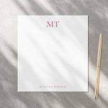 Bloc de notas elegante de monograma simple<br><div class="desc">Notepad Minimalista moderno de estatización en monogramo</div>