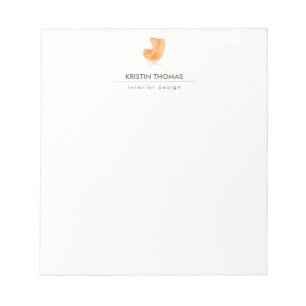 Bloc De Notas Elegante Diseñador interior de cuero de color acuá