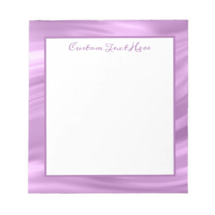 Bloc De Notas Elegante Diseño Lilac Púrpura Swirl