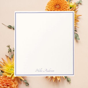 Bloc De Notas Elegante Estilo Marfil y Azul Polvo Sencillo