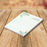 Bloc De Notas Elegante Eucalyptus Greenery Watercolor<br><div class="desc">El diseño se compone de ramas de eucalipto de color bonito pintadas en un fondo verde claro pintado. Haga clic en el botón personalizar para obtener más flexibilidad en la modificación del texto. En nuestra tienda, zazzle.com/store/doodlelulu, se encuentran disponibles variantes de este diseño, diferentes tipos de papel y productos de...</div>