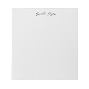 Bloc De Notas Elegante Femenino Gris Sencillo Profesional Manusc