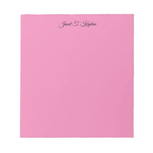 Bloc De Notas Elegante Femenino Rosa Plano Profesional Moderno