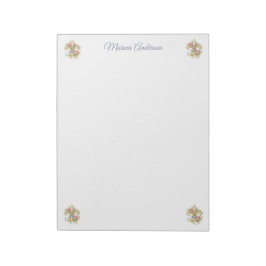 Bloc De Notas Elegante Fleur de Lys floral personalizada