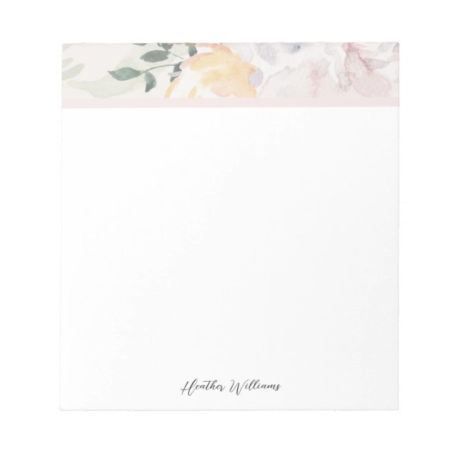 Bloc De Notas Elegante Floral (Frente)