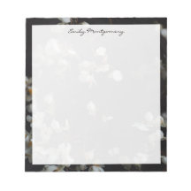 Elegante floral oscuro y nombre / texto personaliz