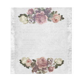 Bloc De Notas Elegante Floral Vintage Victoriano Negro y Blanco