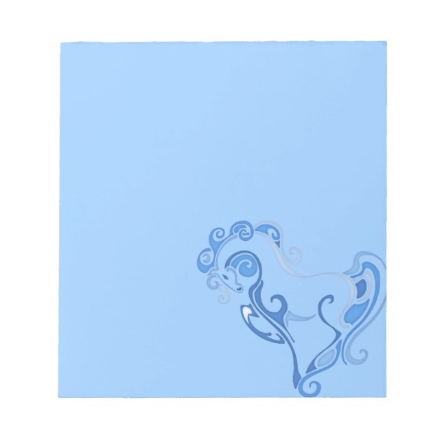 Bloc De Notas Elegante gráfico de caballos (Frente)