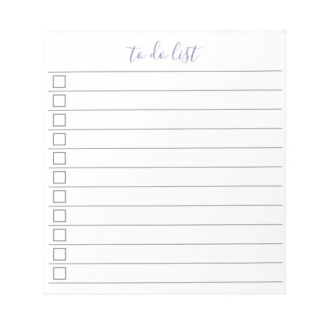 Bloc De Notas Elegante guión elegante de escritura a mano de lis (Frente)