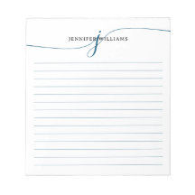 Elegante guión Navy azul moderno Monograma en líne