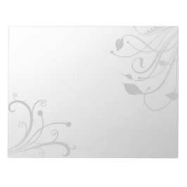 Bloc De Notas Elegante Ilustracion de Formas Florales - Notepad