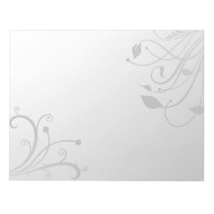 Bloc De Notas Elegante Ilustracion de Formas Florales - Notepad