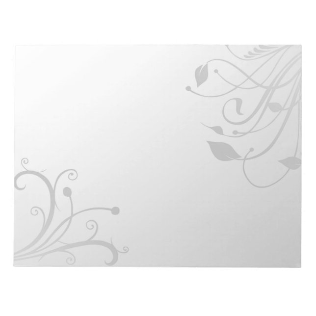 Bloc De Notas Elegante Ilustracion de Formas Florales - Notepad (Frente)