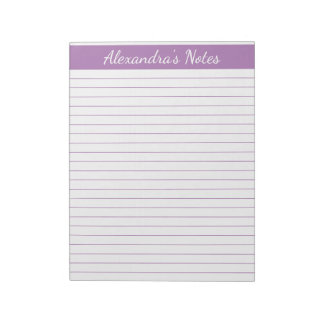 Bloc De Notas Elegante Lavanda 8.5x11 Tamaño Carta Personalizado