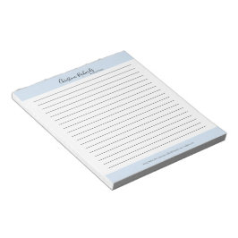 Bloc De Notas Elegante lino Minimalista azul