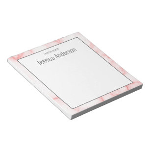Bloc De Notas Elegante Mármol falso rosa de la mesa de