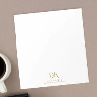 Elegante minimalista Monograma Oscuro Oro Estilo