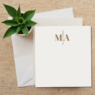 Bloc De Notas Elegante Monograma Black Gold Name