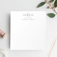 Elegante Monograma Botánico Verde