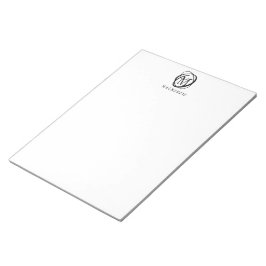 Bloc De Notas Elegante Monograma Moderno