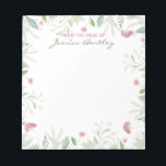 Bloc De Notas Elegante Mostrador Botánico Personalizado<br><div class="desc">Elegante y personalizado "desde el escritorio de" bandejas.</div>