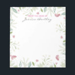 Bloc De Notas Elegante Mostrador Botánico Personalizado<br><div class="desc">Elegante y personalizado "desde el escritorio de" bandejas.</div>