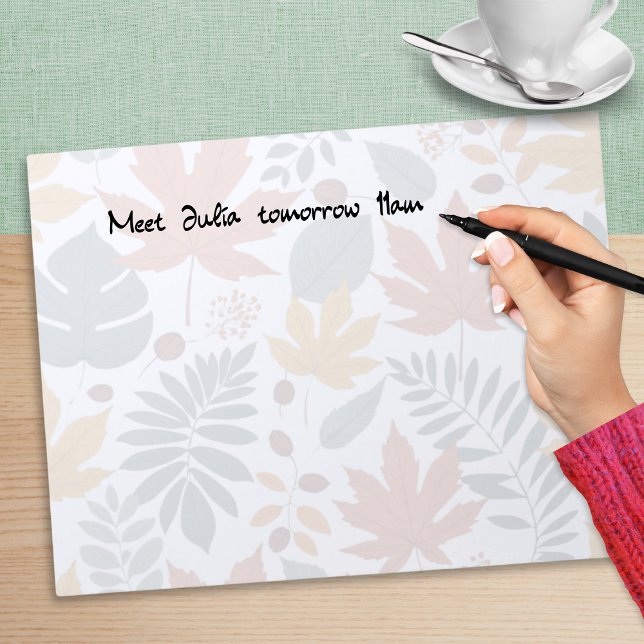 Bloc De Notas Elegante Naturaleza Hojas de Otoño (A large notepad with Autumn leaves design on each tear-off page)