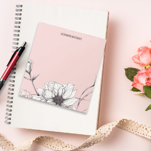 Bloc De Notas Elegante nombre floral anemónico