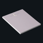 Bloc De Notas Elegante nombre monogramado Moda Dusty Lilac<br><div class="desc">Elegante nombre monogramado en el Bloc de notas Dusty Lilac</div>