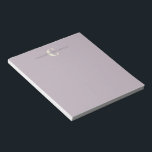 Bloc De Notas Elegante nombre monogramado Moda Dusty Lilac<br><div class="desc">Elegante nombre monogramado en el Bloc de notas Dusty Lilac</div>
