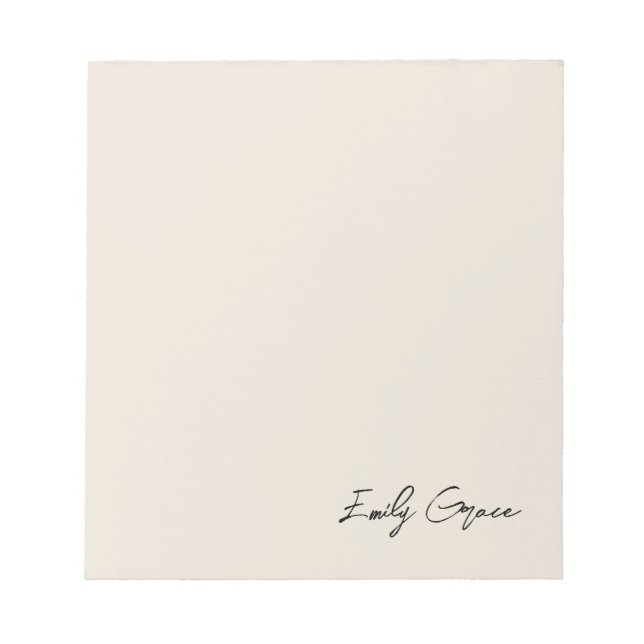 Bloc De Notas Elegante Nombre Personalizado Estacionamiento de M (Frente)