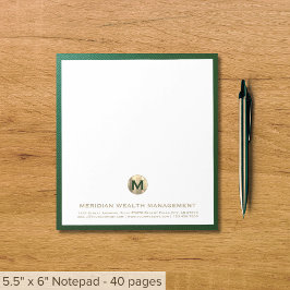 Bloc De Notas Elegante Notepad Financiero