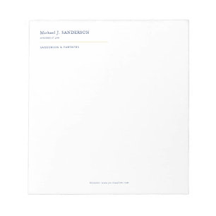 Bloc De Notas Elegante oficina legal minimalista profesional de