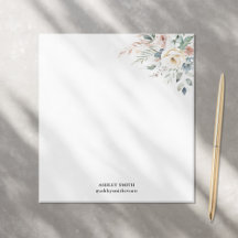 Elegante Papel de estacionamiento de monograma flo