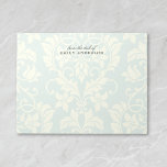 Bloc De Notas Elegante Pastel Damask de la mesa de<br><div class="desc">bloc de notas personalizado de diseño personalizado con un diseño adamascado azul pastel vintage.</div>