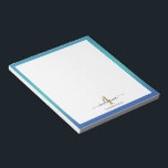 Bloc De Notas Elegante Personalizado de guión inicial monograma<br><div class="desc">Nuestros elegantes bloc de notas son perfectos para mantener a mano las ideas y la lista de tareas pendientes. Personalice con su nombre inicial, nombre y apellido para crear un diseño de fondo único y de tipo para uso diario. Hace un regalo perfecto para cualquier época del año y ocasiones...</div>