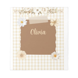 Bloc De Notas Elegante Planificador con sello suave y acentos Ro