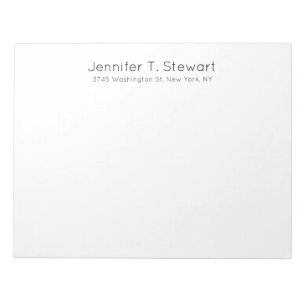 Bloc De Notas Elegante profesional blanco simple